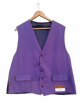 Steve Harvey Purple Men's Vest 44/38 Regular NEW